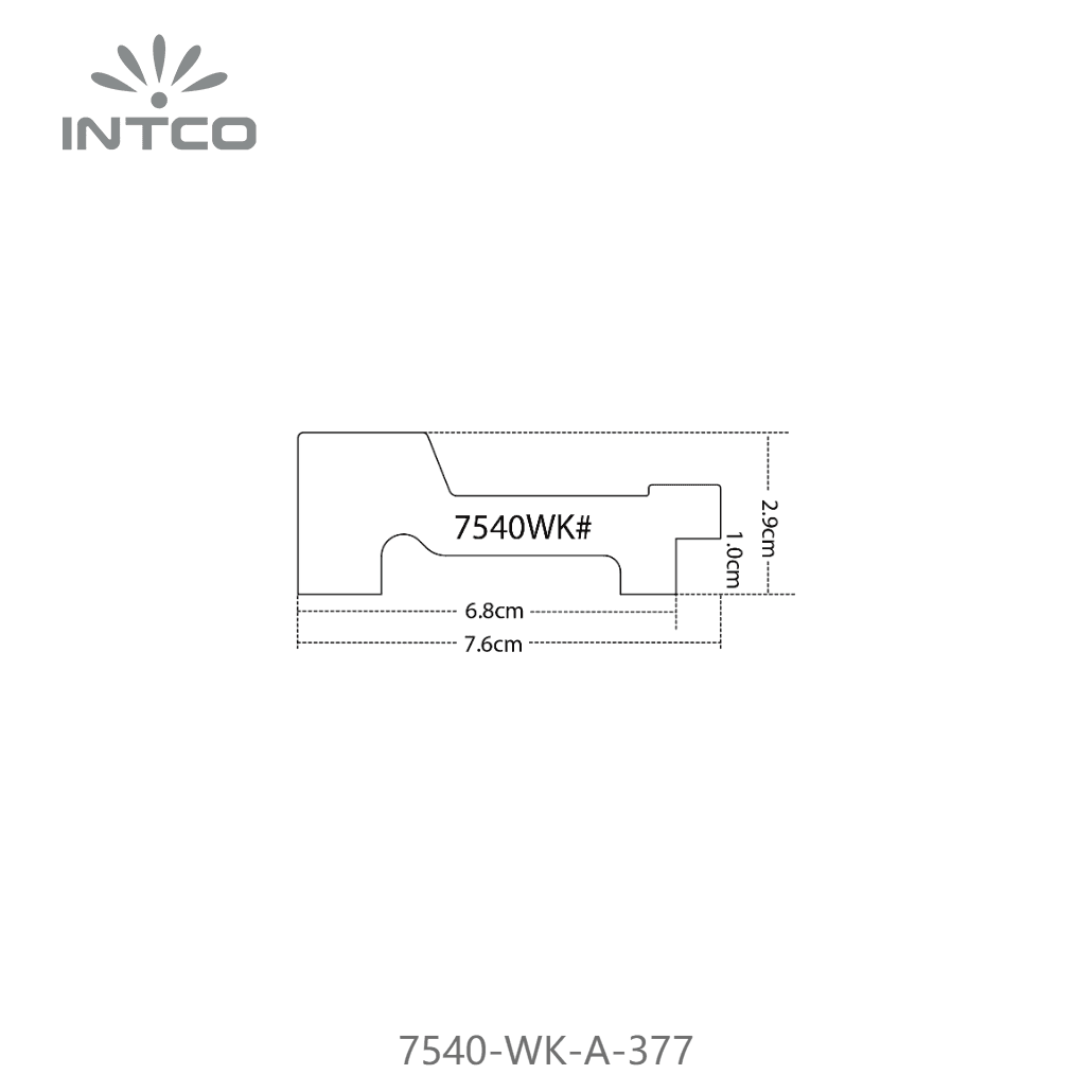 7540-WK-A-377 — 7.6cm Naturel PS Baguette d'Encadrement