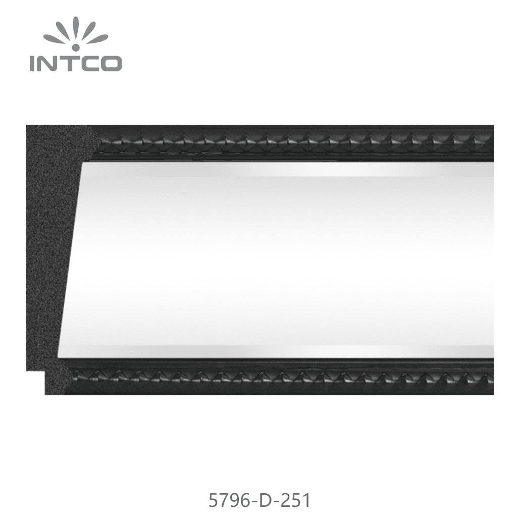5796-D-251 — 7.75cm Negro PS Moldura para Marco de Fotos