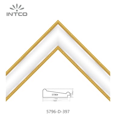 5796-D-397 — 7.75cm Gold PS Bilderrahmenleiste