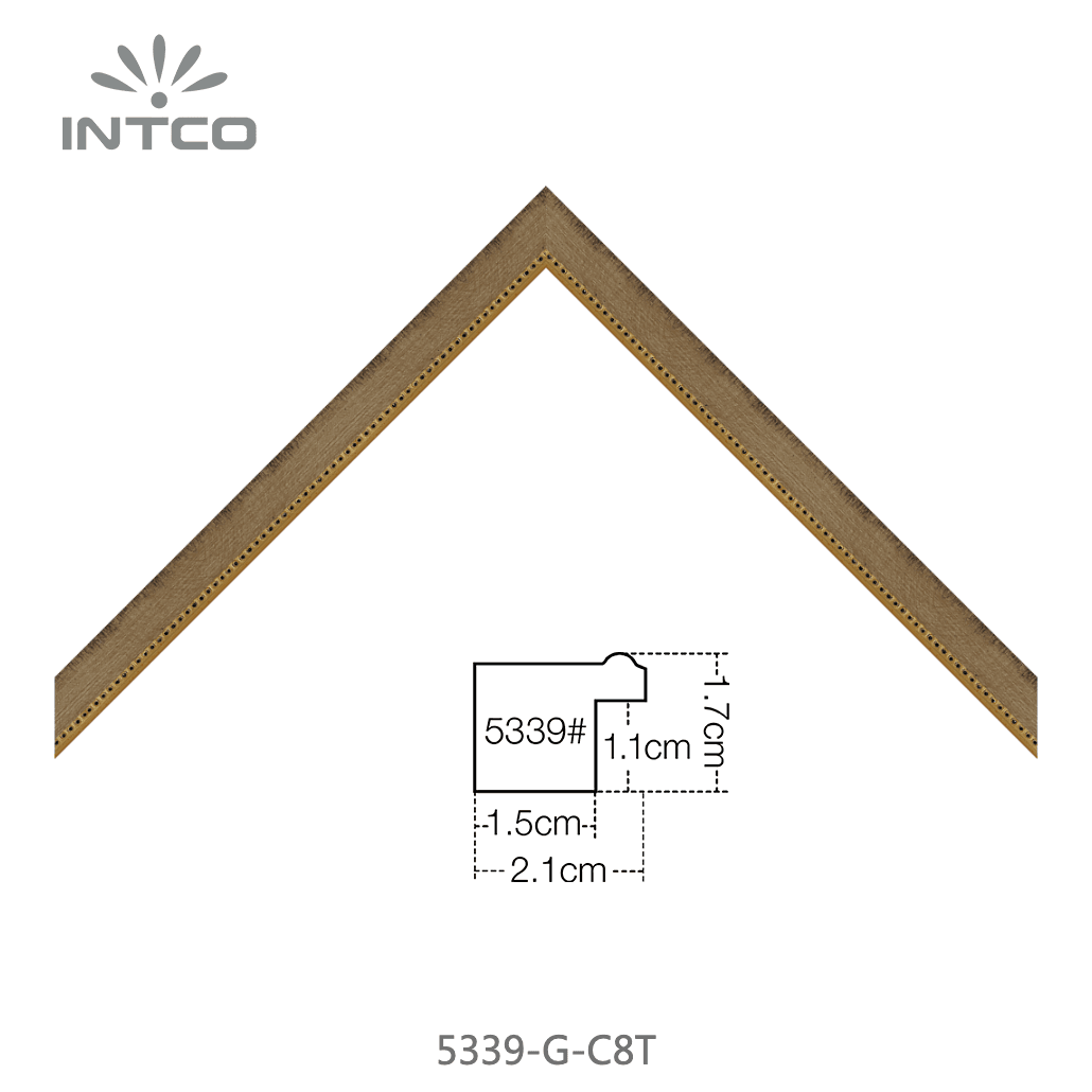5339-G-C8T — 2.05cm PS Picture Frame Moulding