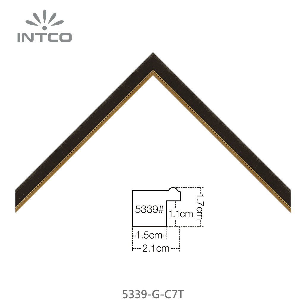 5339-G-C7T — 2.05cm PS Picture Frame Moulding