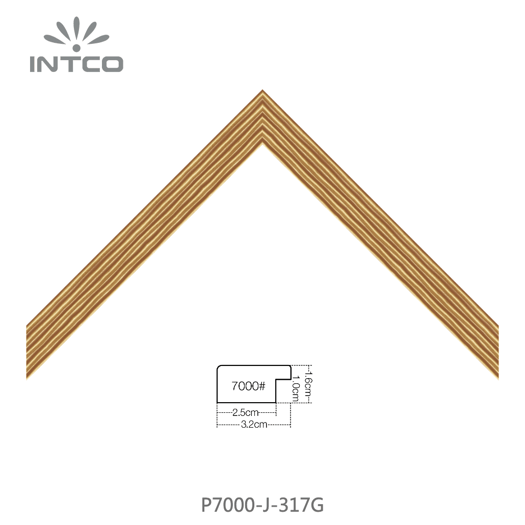 P7000-J-317G — 3.18cm Gold PS Bilderrahmenleiste