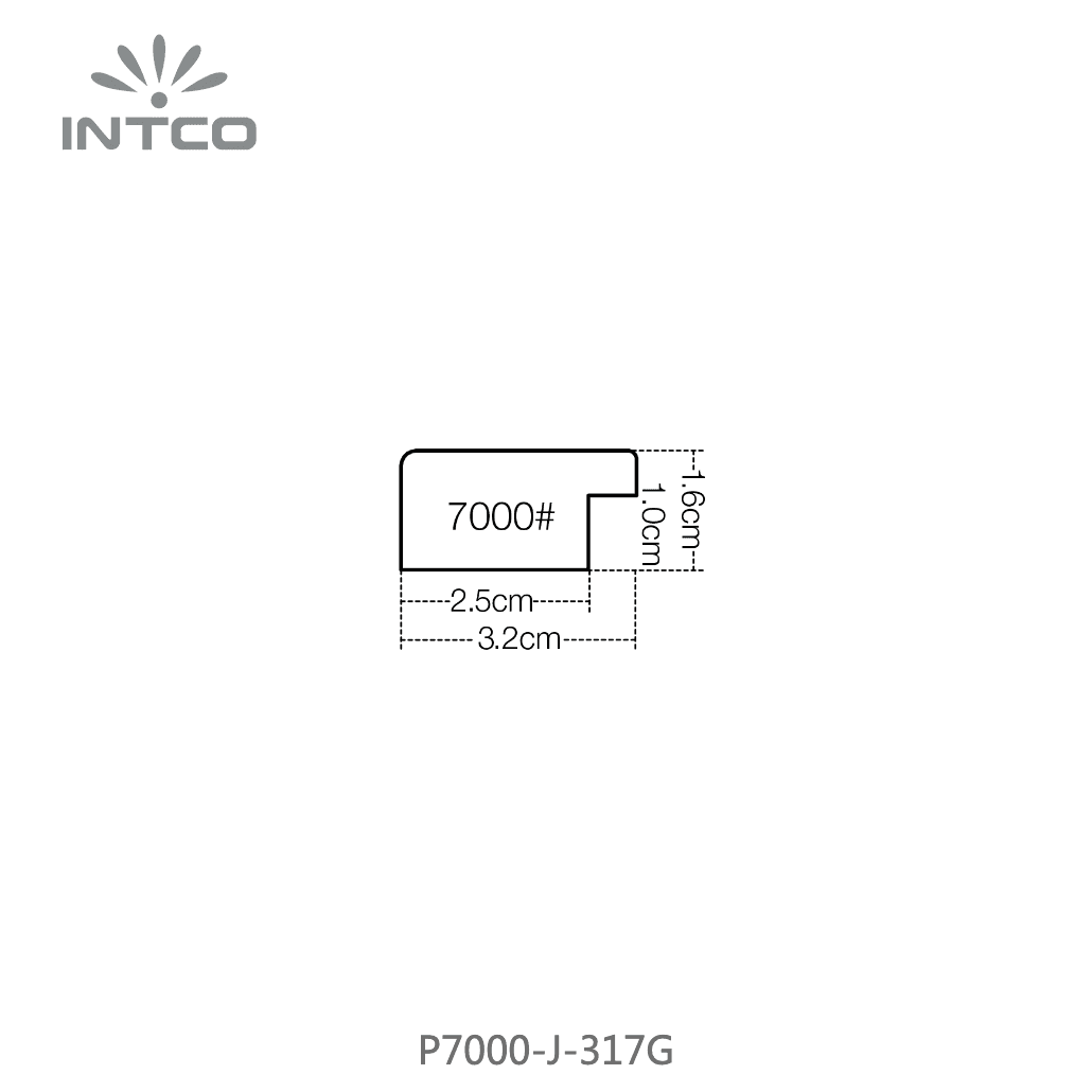 P7000-J-317G — 3.18cm Gold PS Bilderrahmenleiste