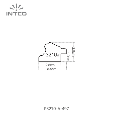 P3210-A-497 — 3.5cm Bronze PS Bilderrahmenleiste