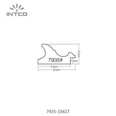7935-3361T — 6cm Bronze PS Bilderrahmenleiste