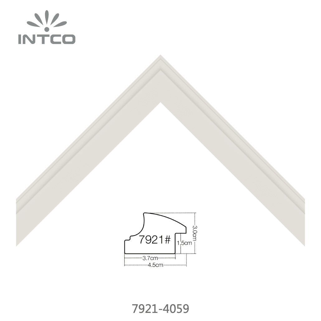 7921-4059 — 4.5cm Branco PS Moldura para Quadro
