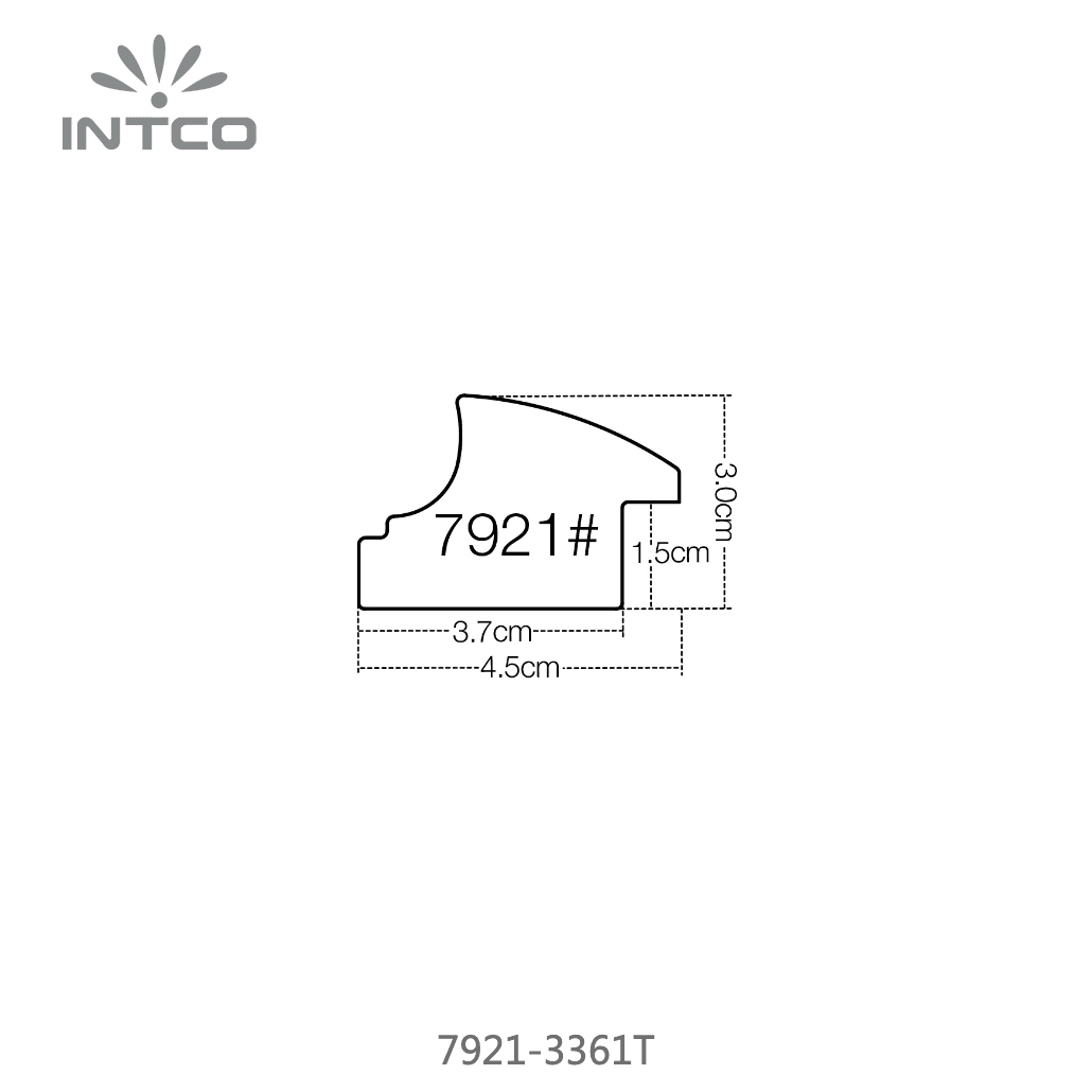 7921-3361T — 4.5cm PS Bilderrahmenleiste