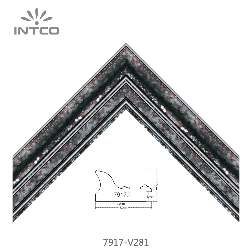 7917-V281 — 8cm Prateado PS Moldura para Quadro