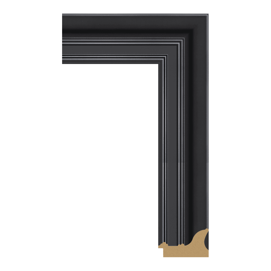 7917-6122 — 8cm Negro PS Moldura para Marco de Fotos