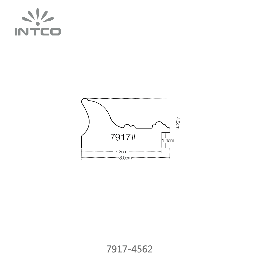 7917-4562 — 8cm Doré PS Baguette d'Encadrement