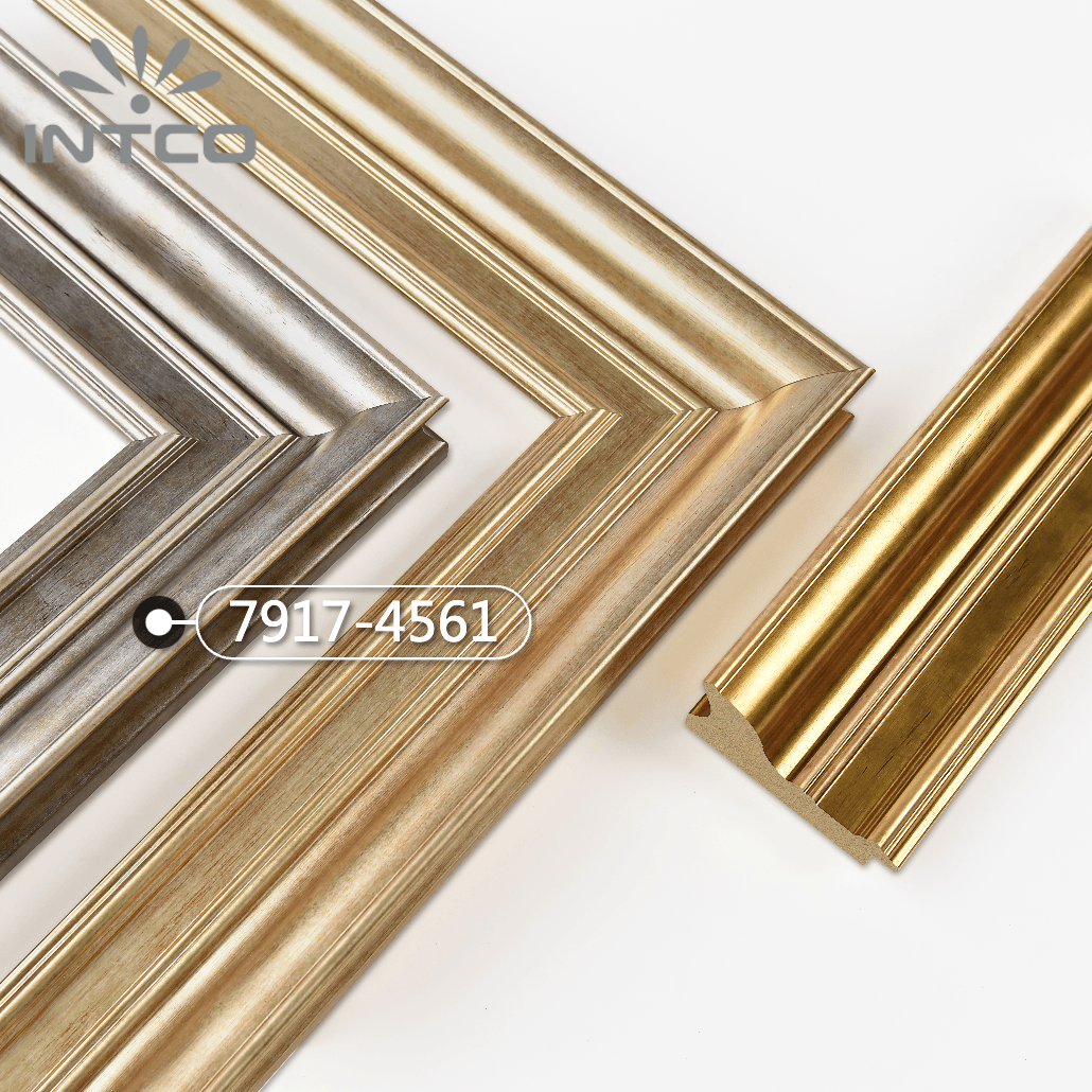 7917-4561 — 8cm Gold PS Bilderrahmenleiste