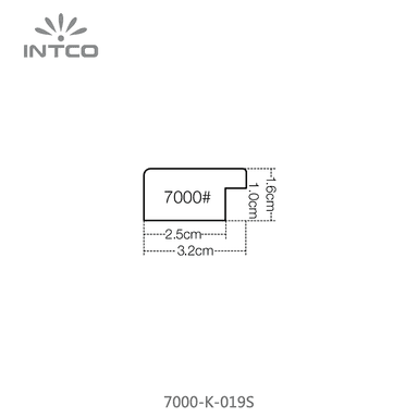 7000-K-019S — 3.18cm Silver PS Picture Frame Moulding