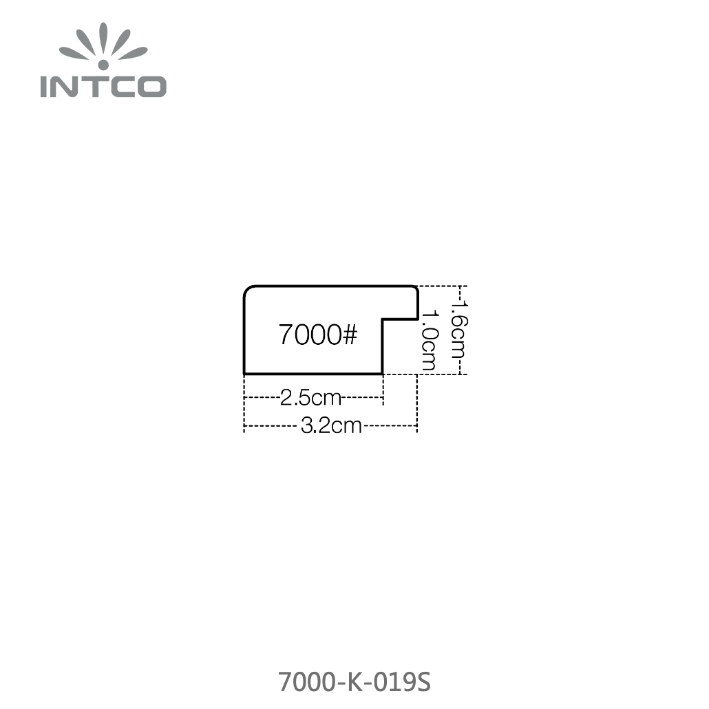 7000-K-019S — 3.18cm Silver PS Picture Frame Moulding