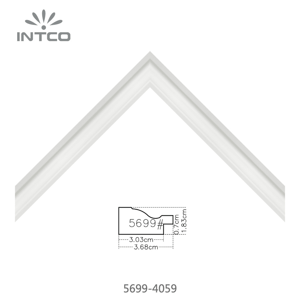 5699-4059 — 3.68cm Blanc PS Baguette d'Encadrement