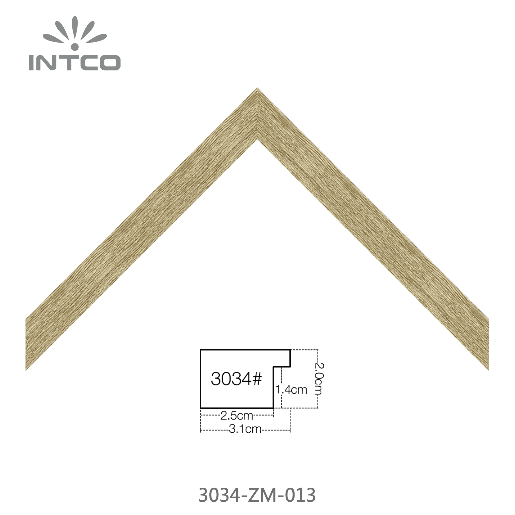 3034-ZM-013 — 3.08cm Gold PS Bilderrahmenleiste