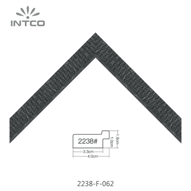 2238-F-062 — 4cm Noir PS Baguette d'Encadrement