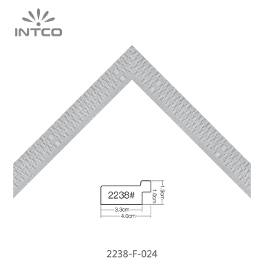 2238-F-024 — 4cm Blanc PS Baguette d'Encadrement