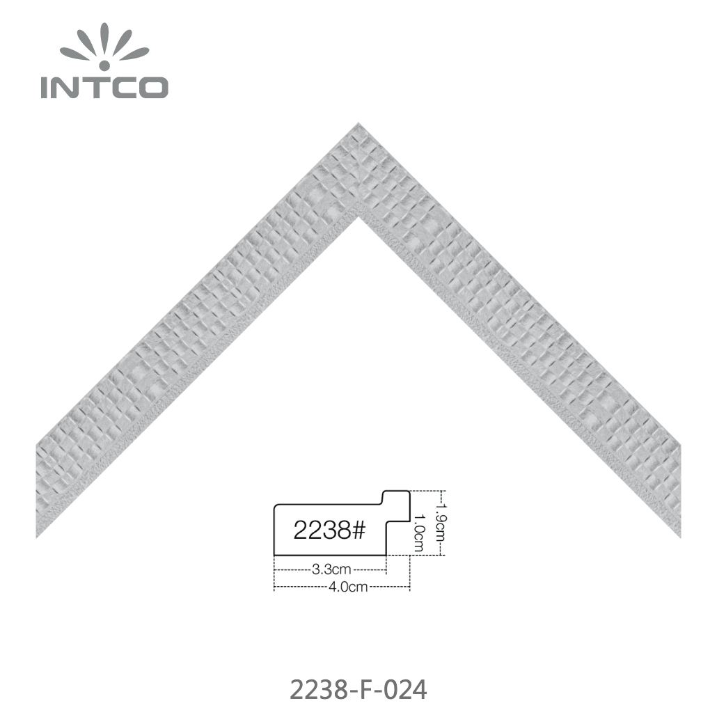 2238-F-024 — 4cm Blanc PS Baguette d'Encadrement
