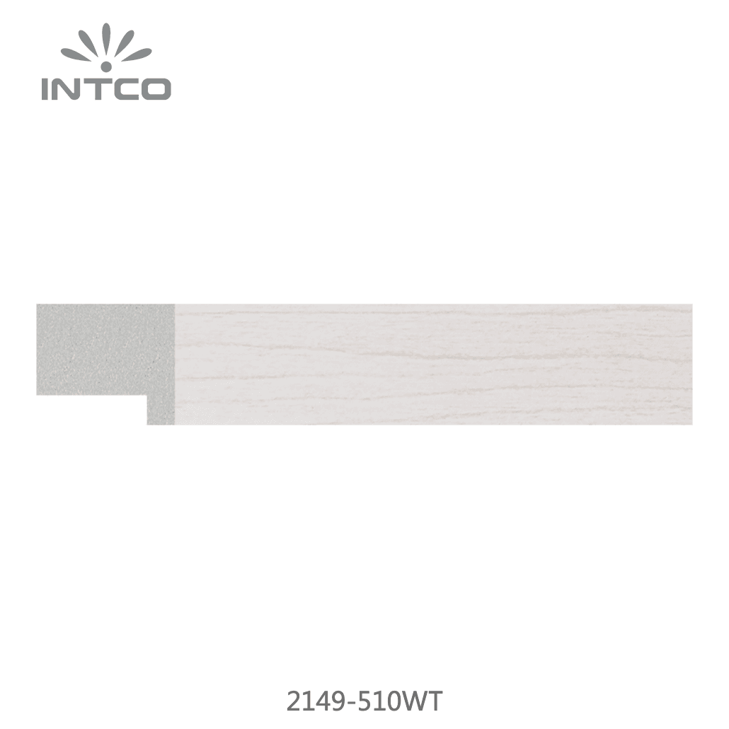 2149-510WT — 2.54cm Weiß PS Bilderrahmenleiste
