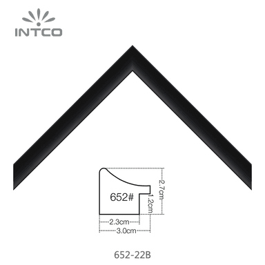 652-22B — 3cm Preto PS Moldura para Quadro