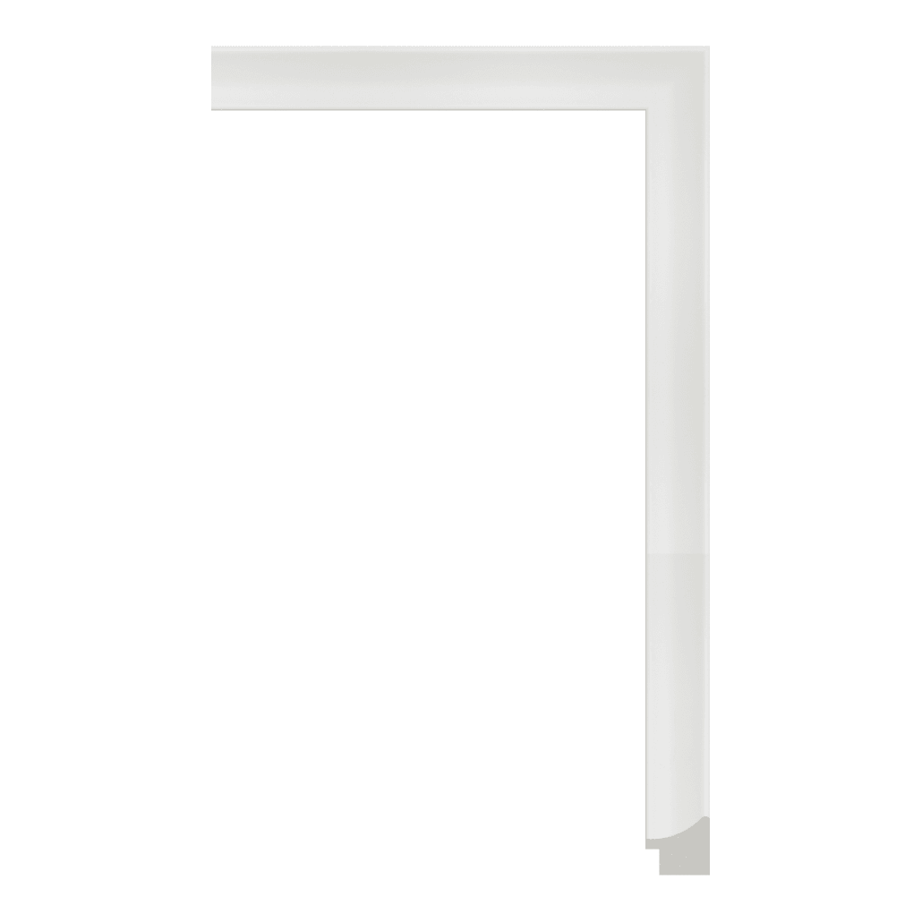 652-59W — 3cm Weiß PS Bilderrahmenleiste