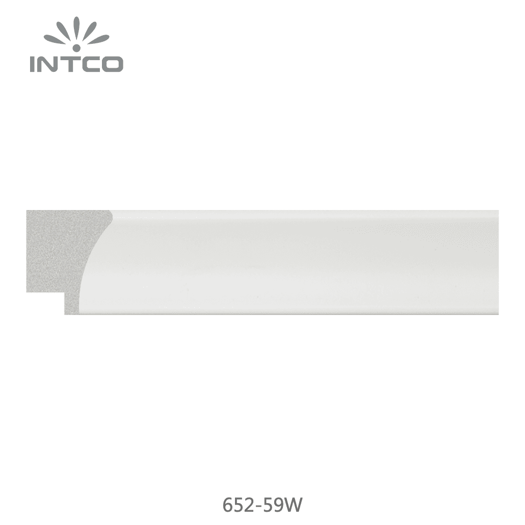 652-59W — 3cm Weiß PS Bilderrahmenleiste