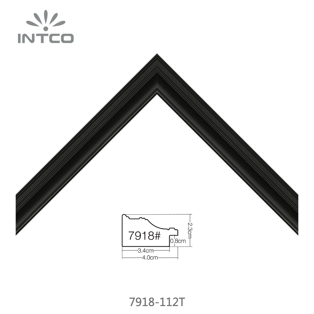 7918-112T — 4cm Negro PS Moldura para Marco de Fotos