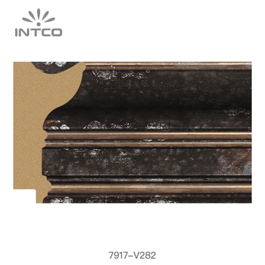 7917-V282 — 8cm Gold PS Bilderrahmenleiste