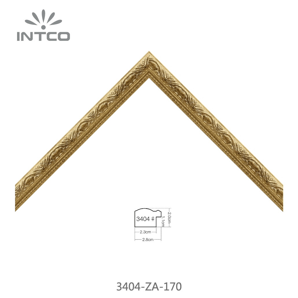 3404-ZA-170 — 2.78cm Argenté PS Baguette d'Encadrement