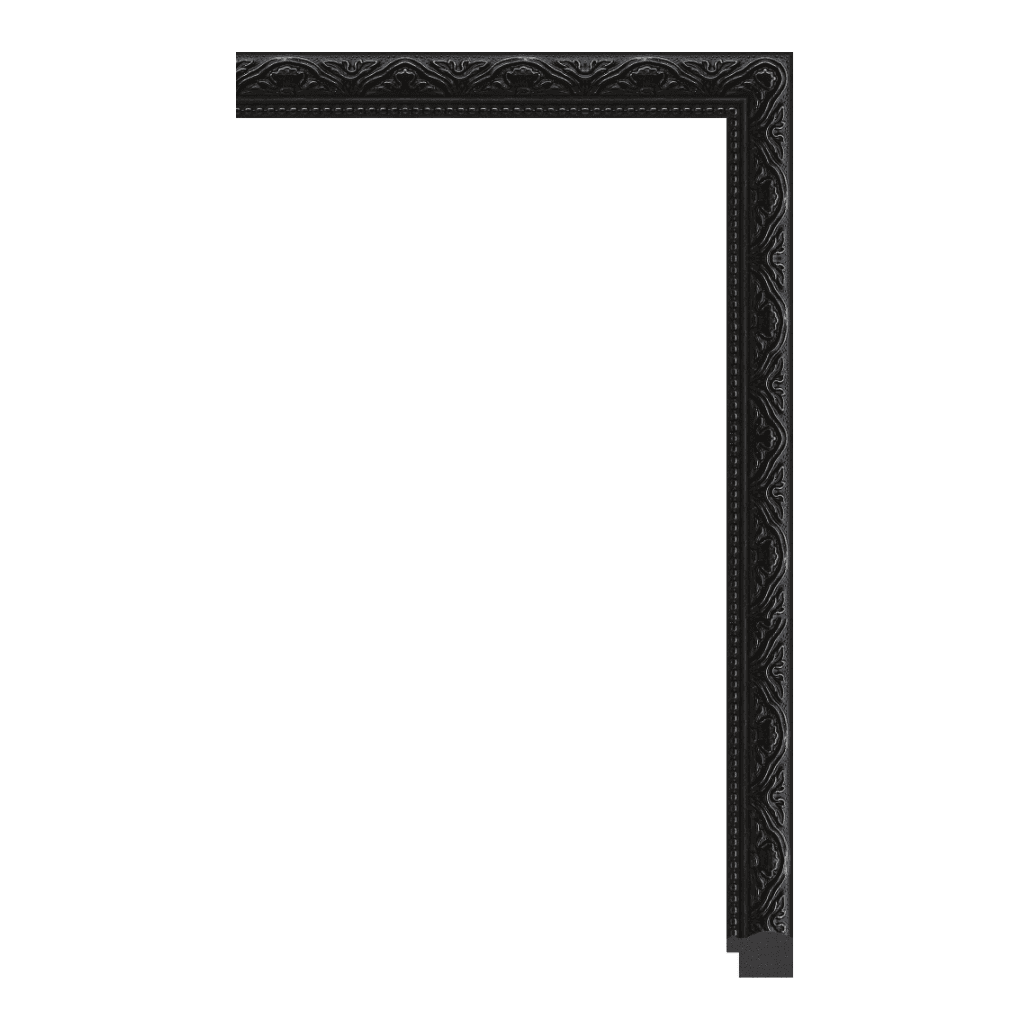 3404-ZA-221 — 2.78cm Schwarz PS Bilderrahmenleiste