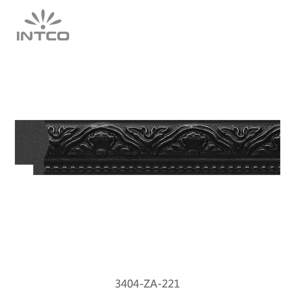 3404-ZA-221 — 2.78cm Schwarz PS Bilderrahmenleiste