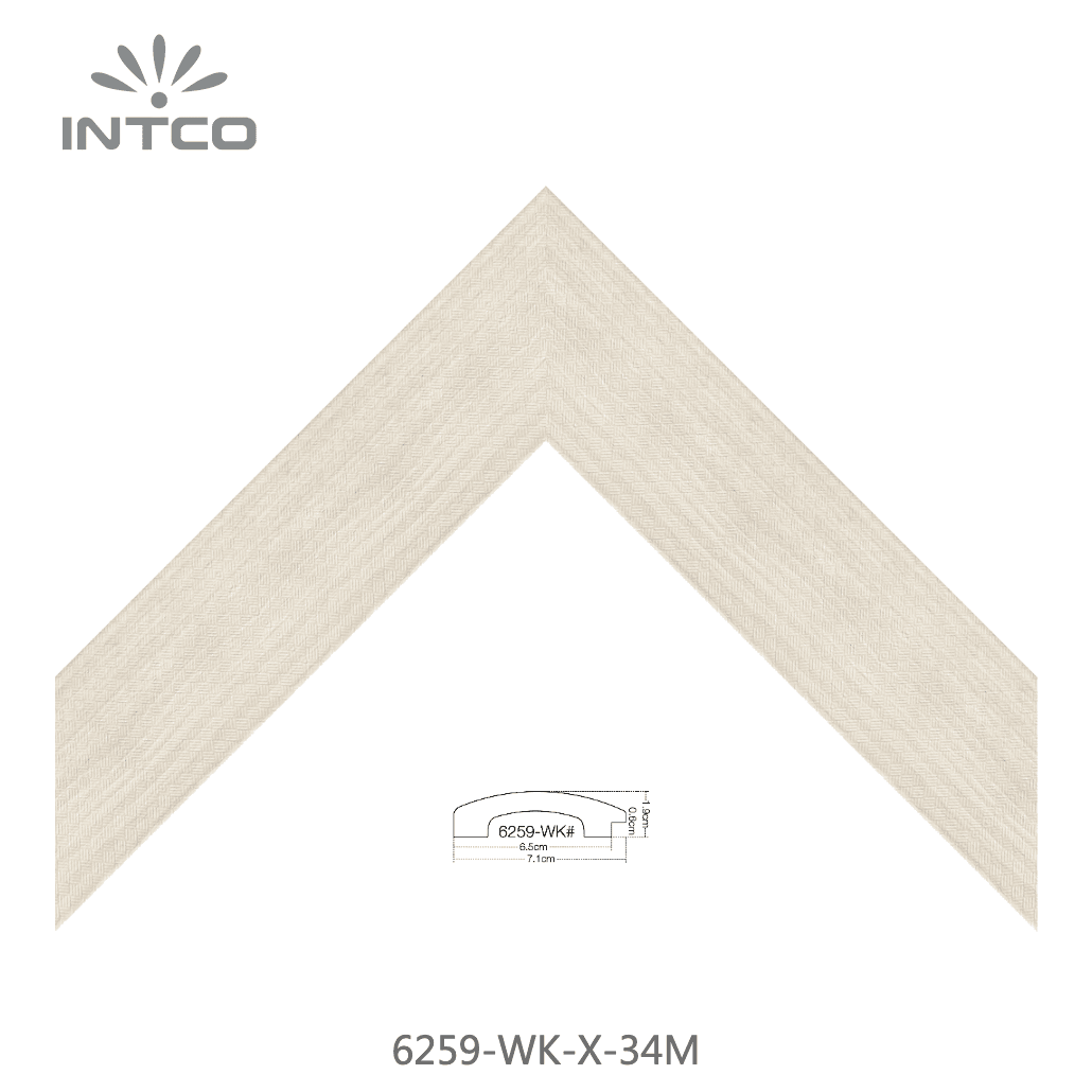 6259-WK-X-34M — 7.17cm Natur PS Bilderrahmenleiste