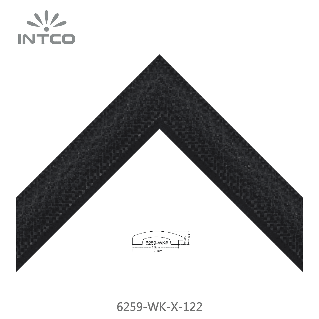 6259-WK-X-122 — 7.17cm Preto PS Moldura para Quadro