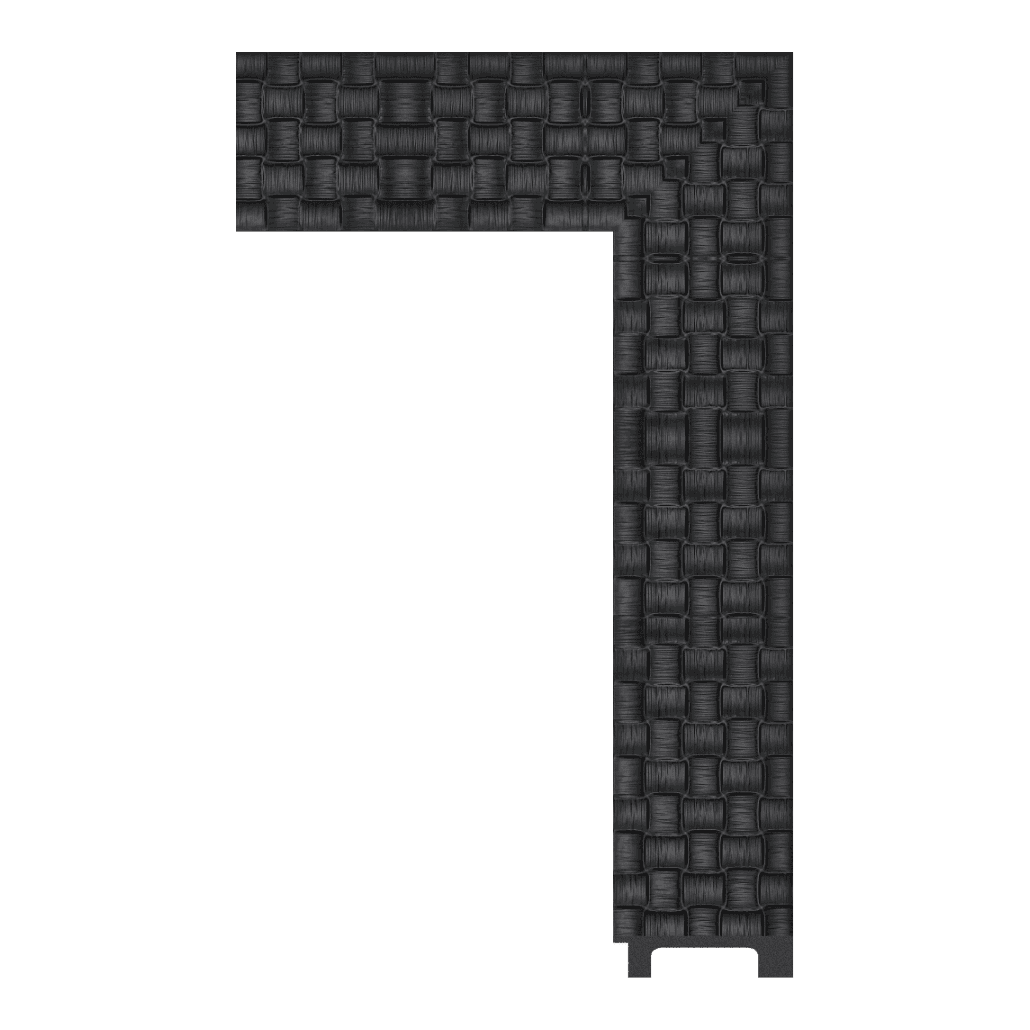 6547-WK-R-6122 — 7.5cm Schwarz PS Bilderrahmenleiste