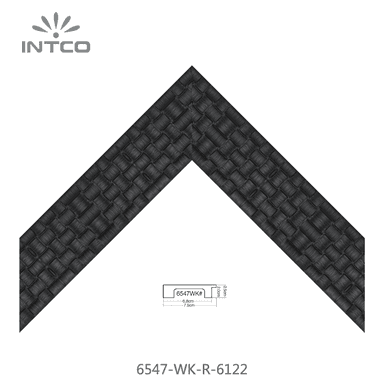 6547-WK-R-6122 — 7.5cm Negro PS Moldura para Marco de Fotos