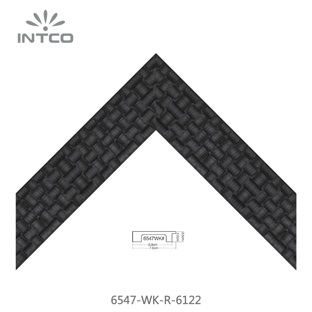 6547-WK-R-6122 — 7.5cm Negro PS Moldura para Marco de Fotos