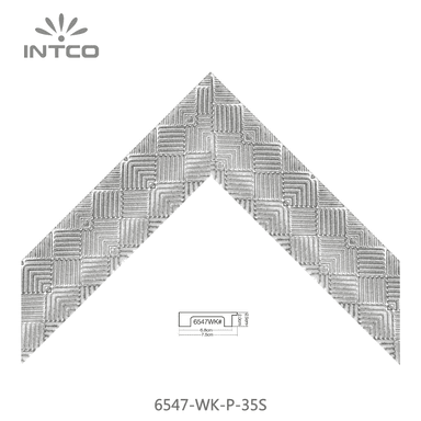 6547-WK-P-35S — 7.5cm Silber PS Bilderrahmenleiste