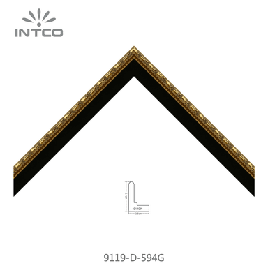 9119-D-594G — 3.5cm Doré PS Baguette d'Encadrement