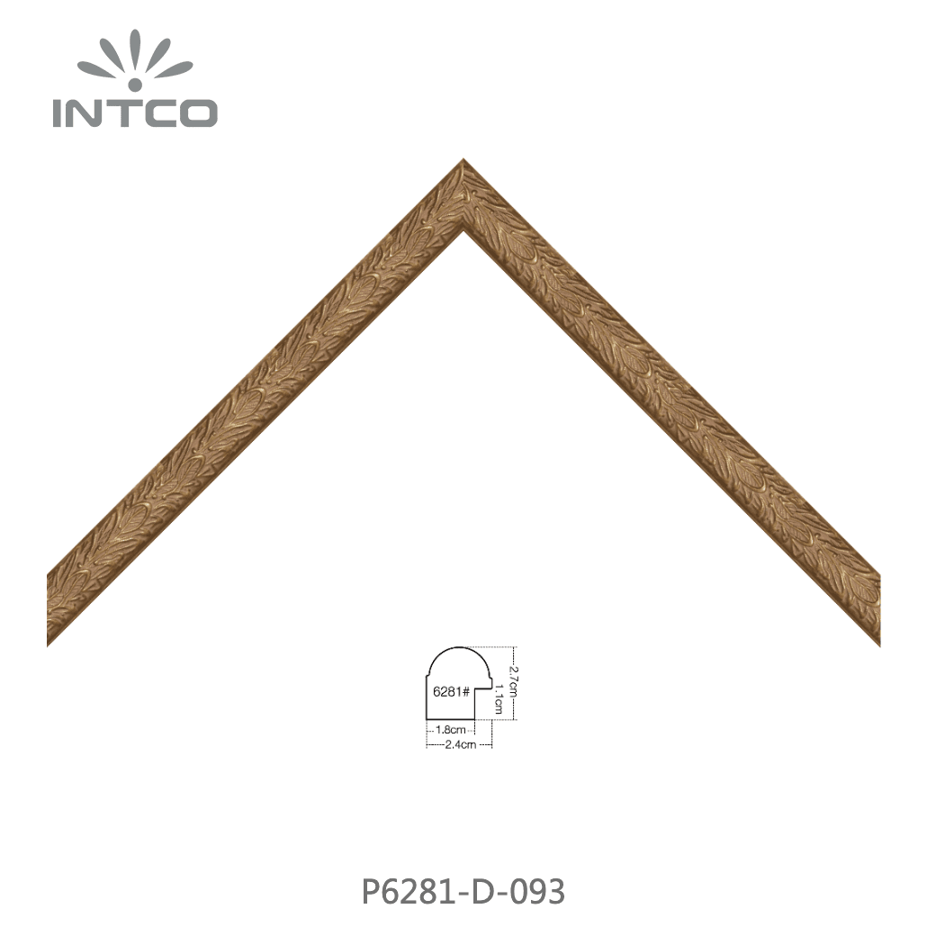 P6281-D-093 — 2.45cm Doré PS Baguette d'Encadrement