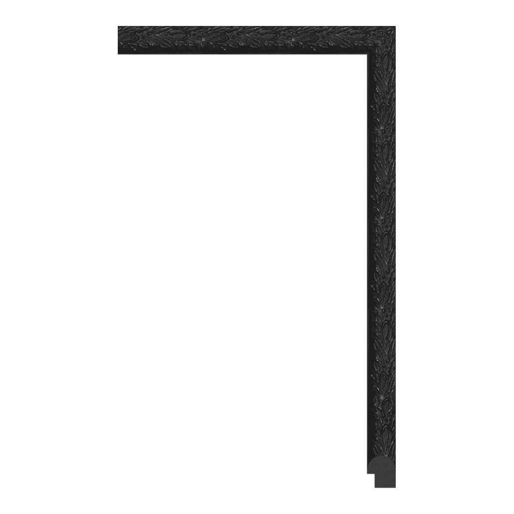 P6281-D-122 — 2.45cm Schwarz PS Bilderrahmenleiste