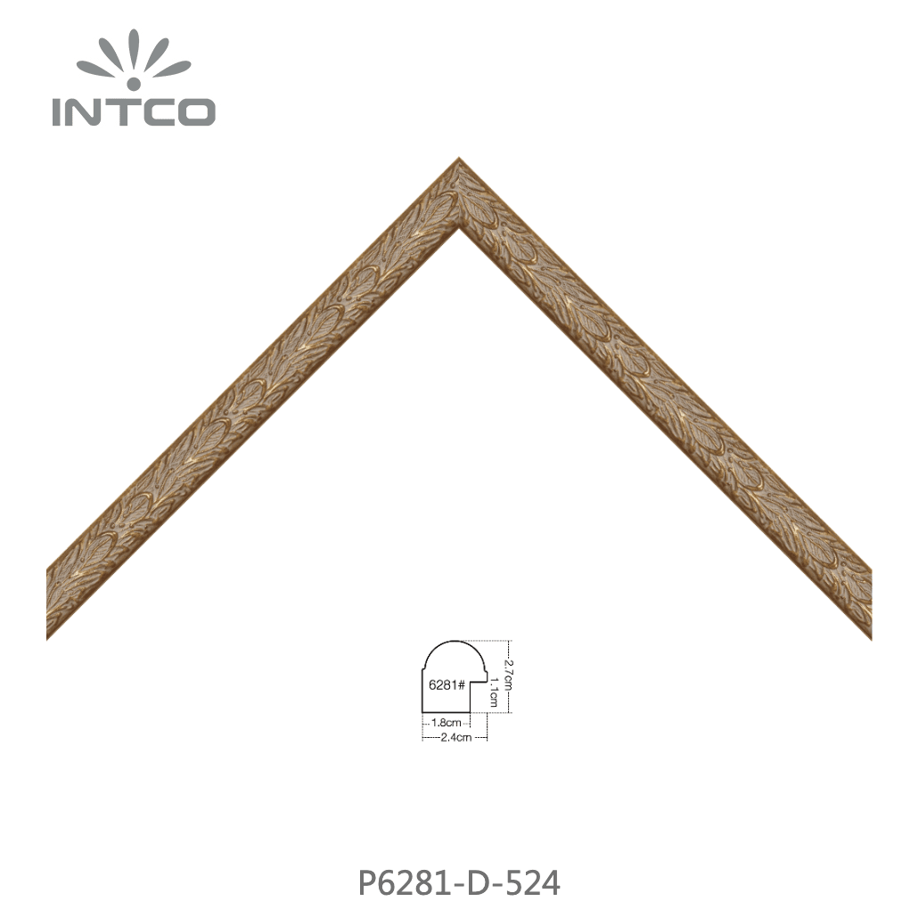 P6281-D-524 — 2.45cm Doré PS Baguette d'Encadrement