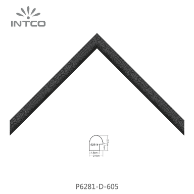 P6281-D-605 — 2.45cm Negro PS Moldura para Marco de Fotos