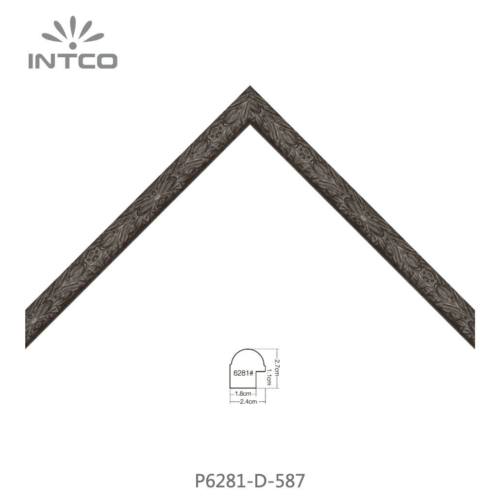 P6281-D-587 — 2.45cm Bronze PS Baguette d'Encadrement