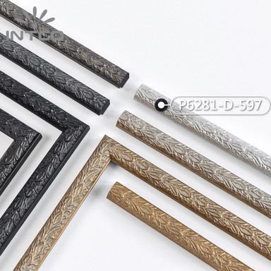 P6281-D-597 — 2.45cm Silber PS Bilderrahmenleiste