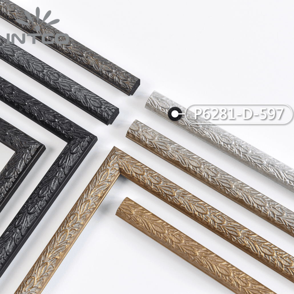P6281-D-597 — 2.45cm Silber PS Bilderrahmenleiste