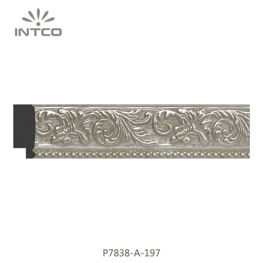 P7838-A-197 — 3.1cm Silber PS Bilderrahmenleiste