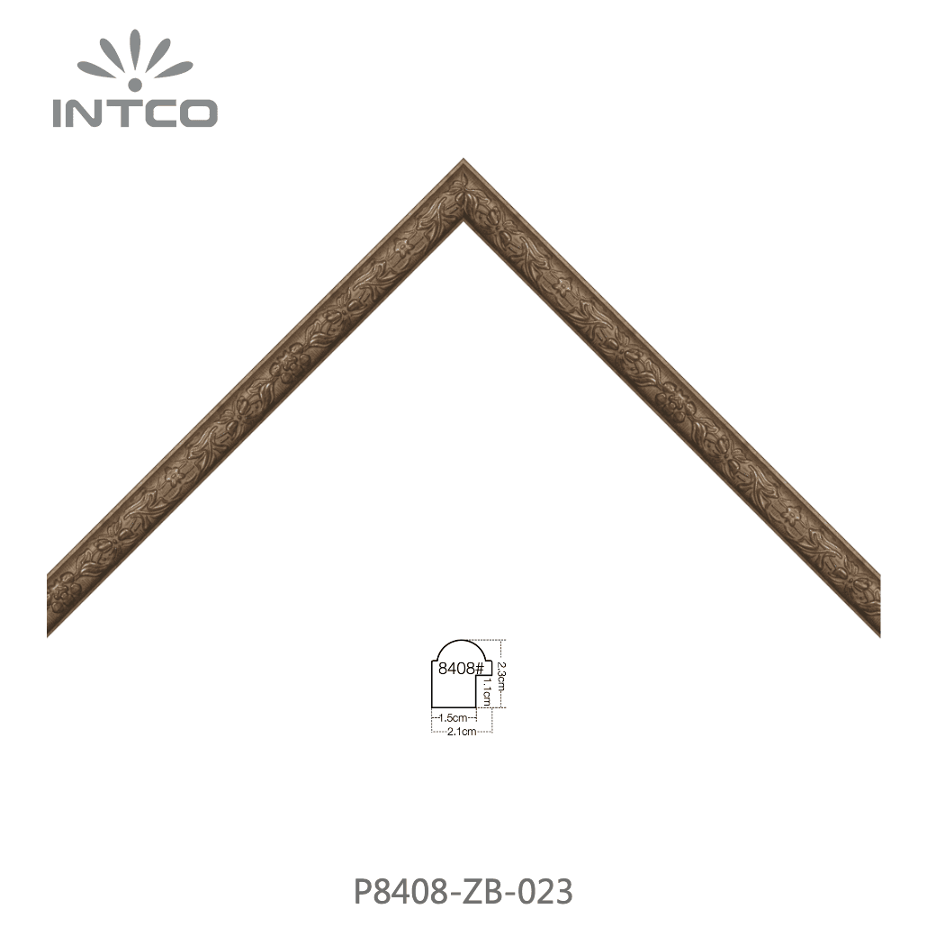 P8408-ZB-023 — 2.05cm Bronze PS Bilderrahmenleiste