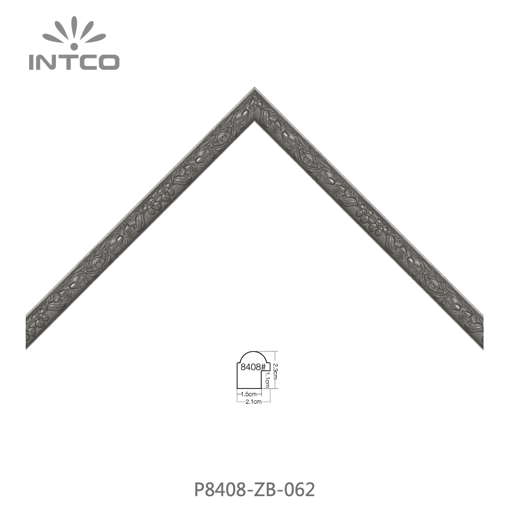 P8408-ZB-062 — 2.05cm Argenté PS Baguette d'Encadrement