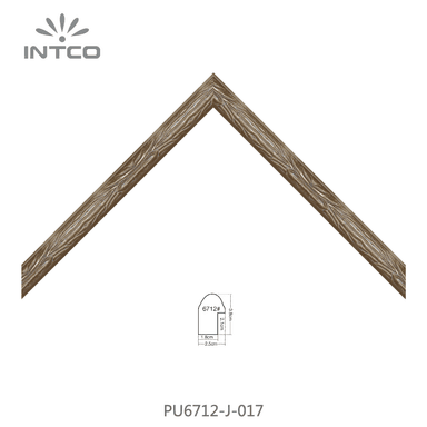 PU6712-J-017 — 2.54cm Silber PS Bilderrahmenleiste