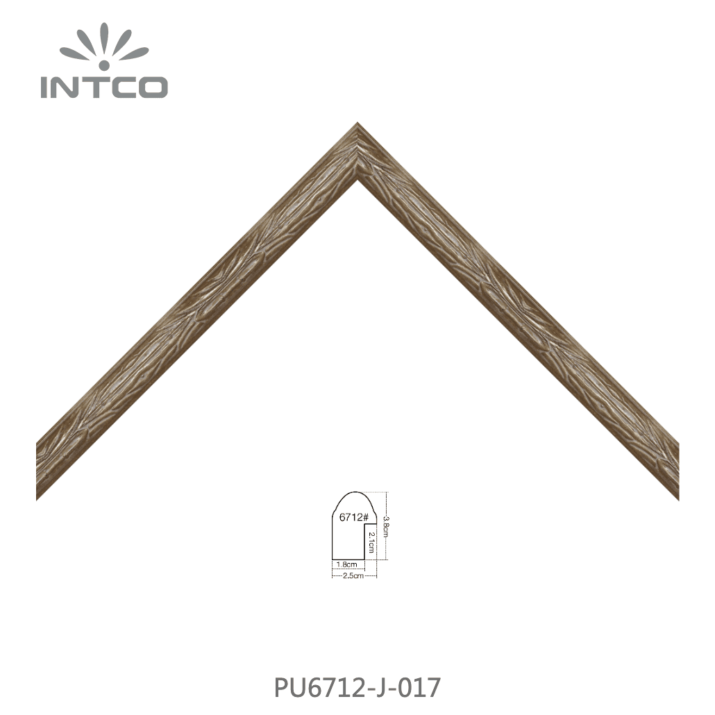 PU6712-J-017 — 2.54cm Silber PS Bilderrahmenleiste